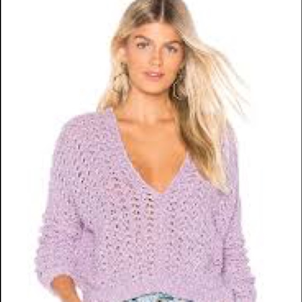 NWT Free People Best of You Sweater in Purple Moon - Picture 2 of 4